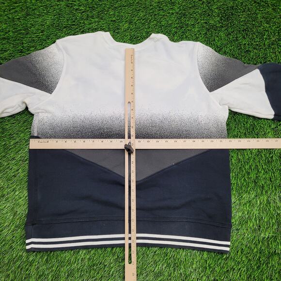 NIKE Air Swoosh Sweatshirt Womens L 22x22 Black White Ombre - Picture 4 of 16